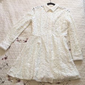Large Ivory Lace Mini- Dress